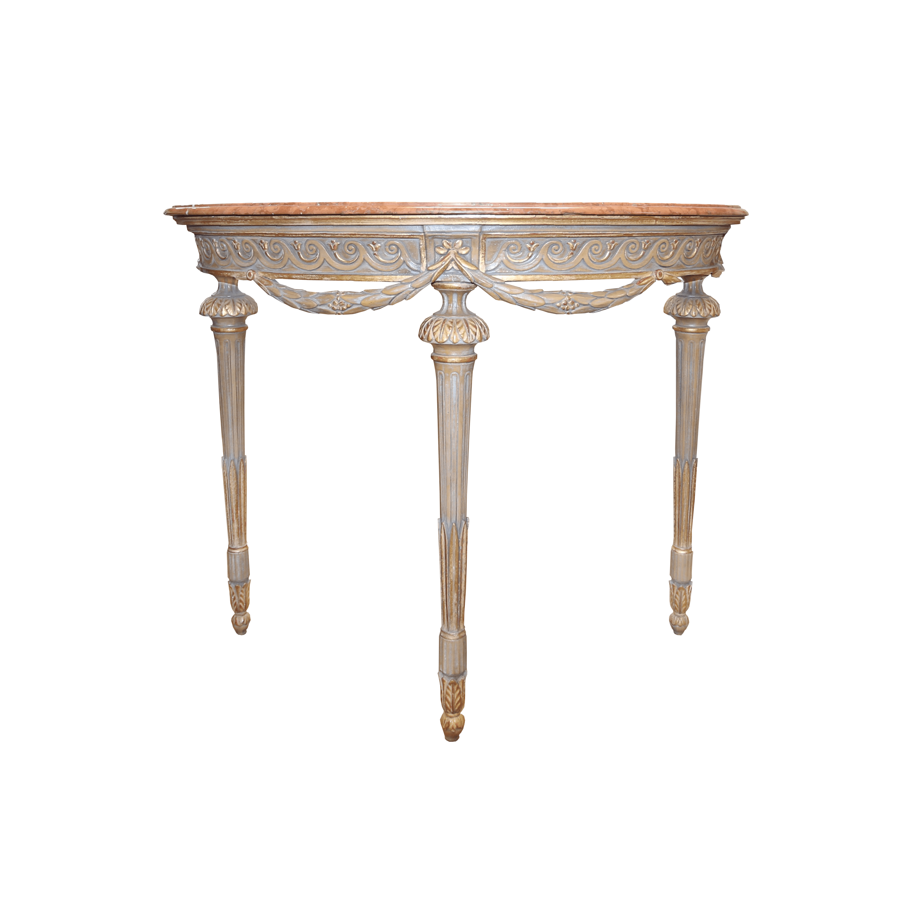 Giltwood and marble console table