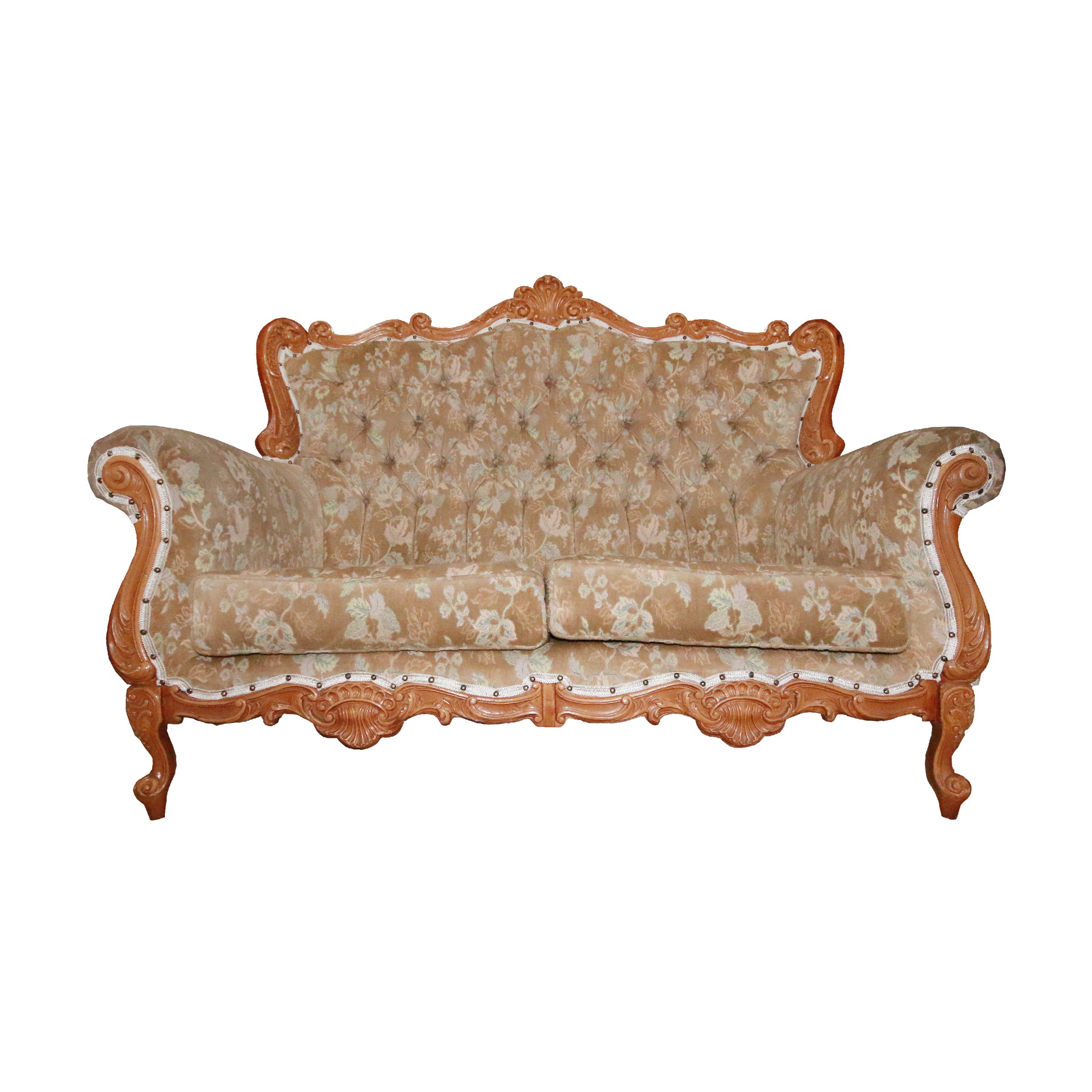 Carved 2 seater sofa