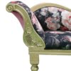 Gold painted floral chaise lounge
