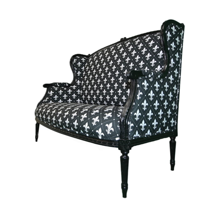 French wingback two seater settee