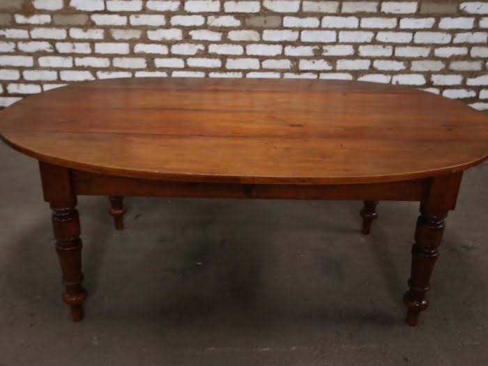 Yellow wood dining table