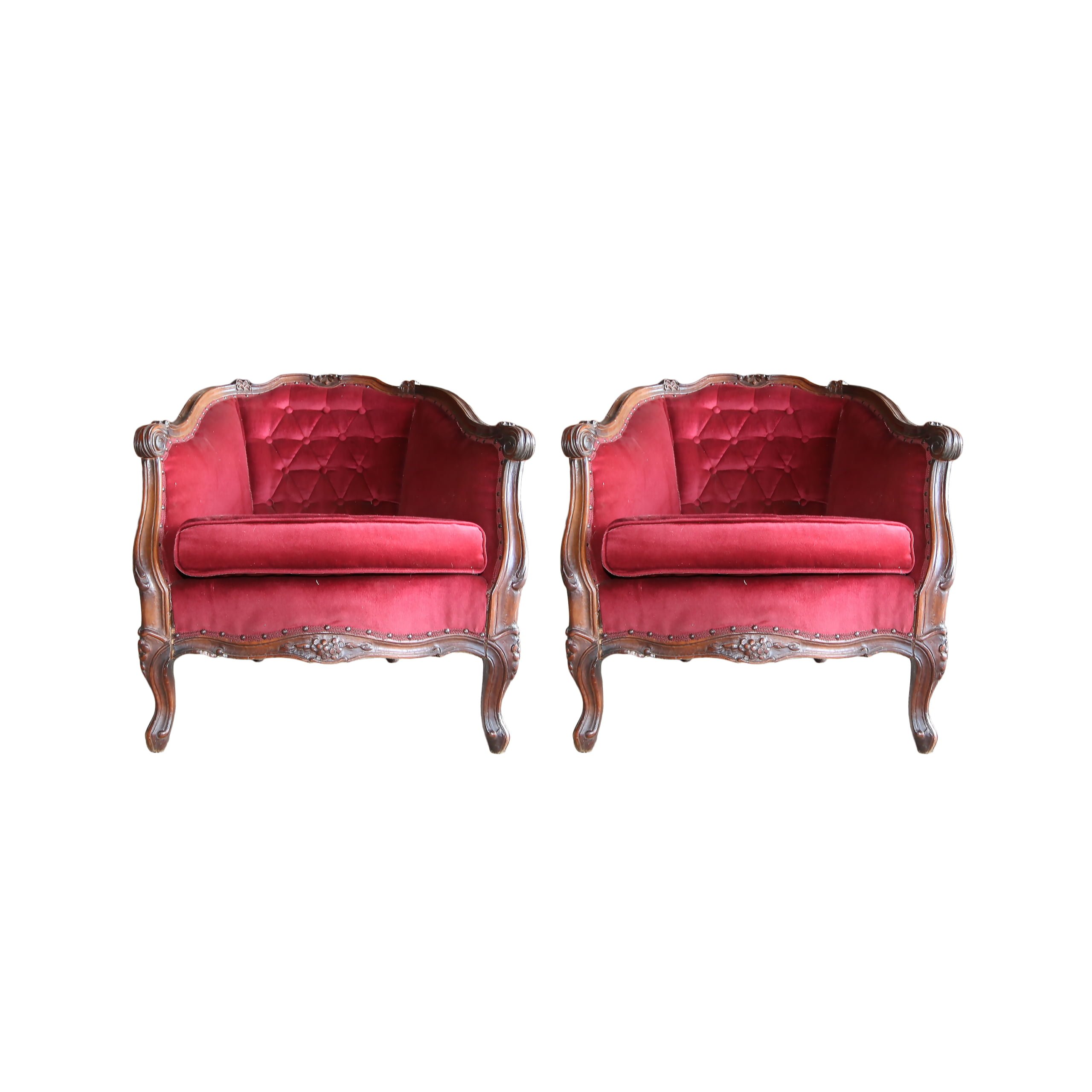 French button back arm chairs