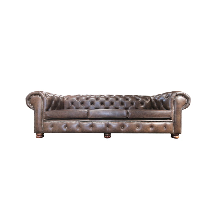 Leather chesterfield 3 seater sofa