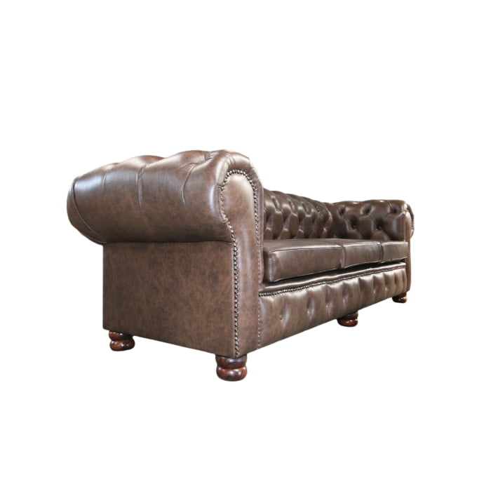 Leather chesterfield 3 seater sofa