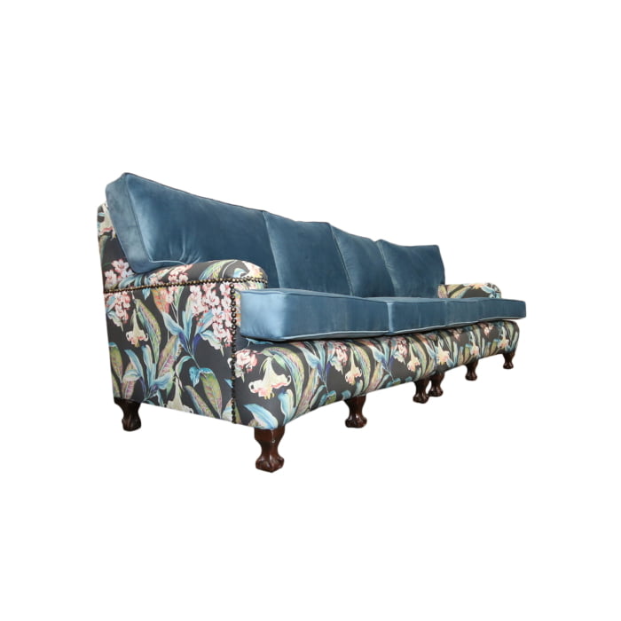 Floral curved sofa