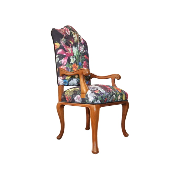 Floral high back chairs