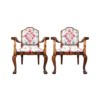Antique Imbuia ball and claw chairs