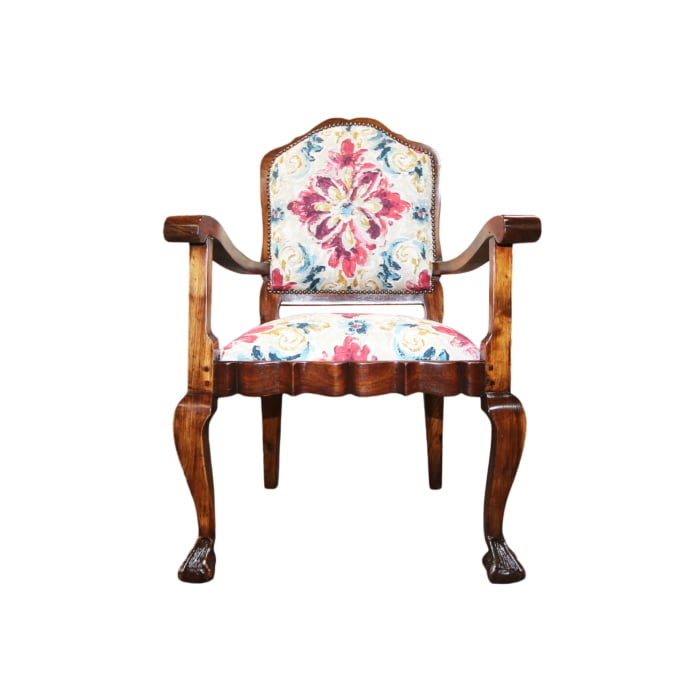 Antique Imbuia ball and claw chair