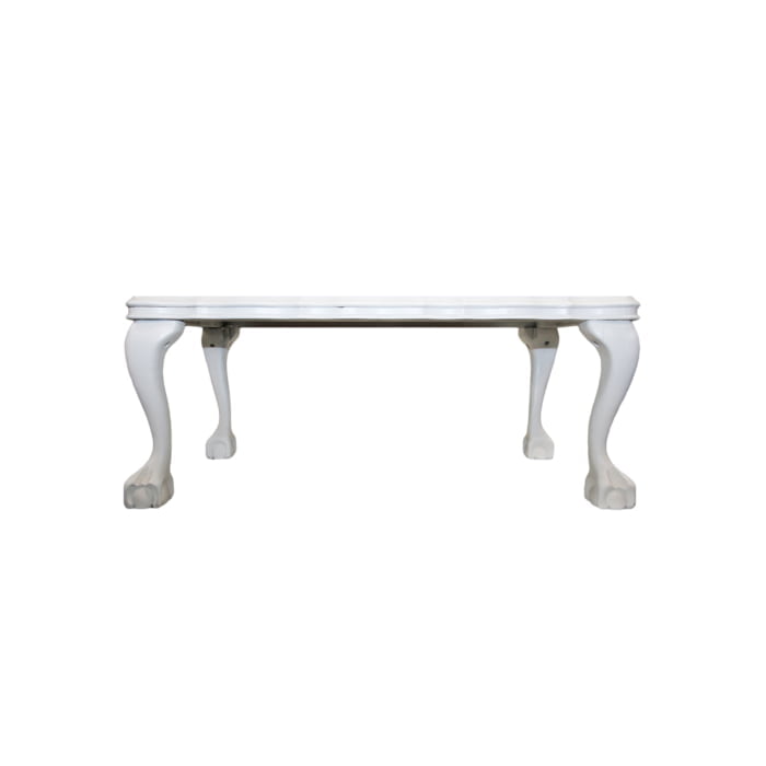 White ball and claw coffee table
