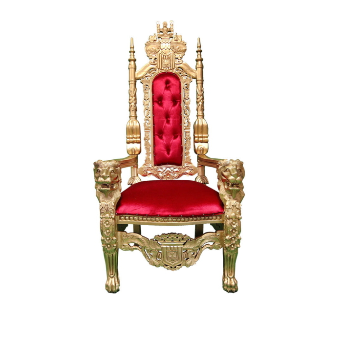 gold throne chair