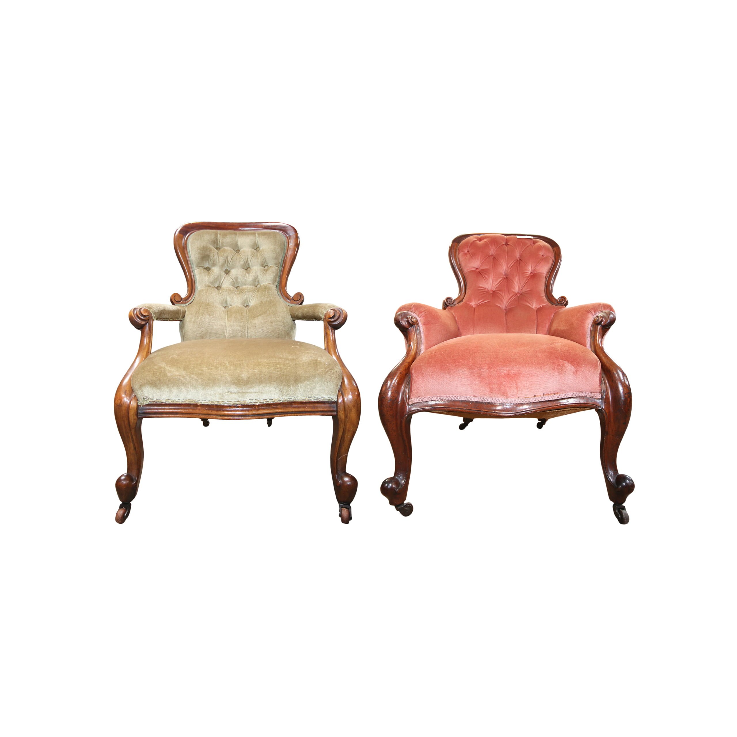Antique carved armchairs