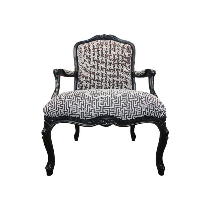 Antique black and white victorian arm chairs