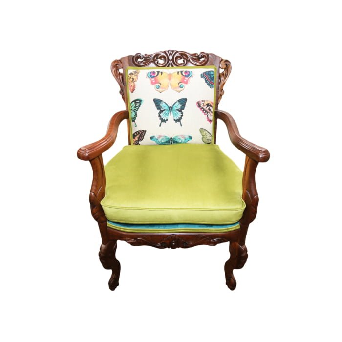 Butterfly antique carved armchairs