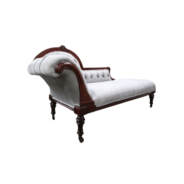 Victorian Chaise Lounge in fabric Glimmer