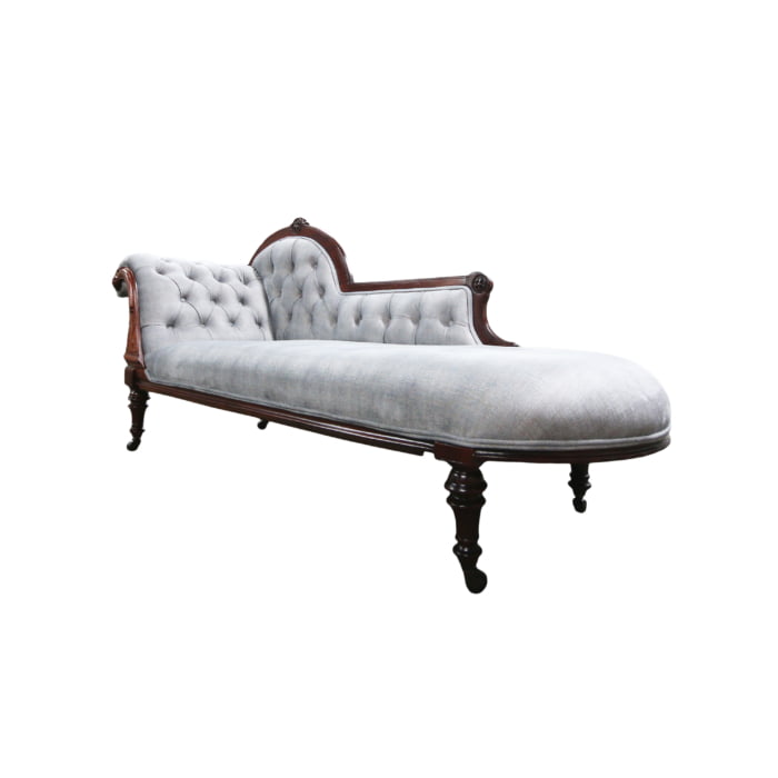 Victorian Chaise Lounge in fabric Glimmer