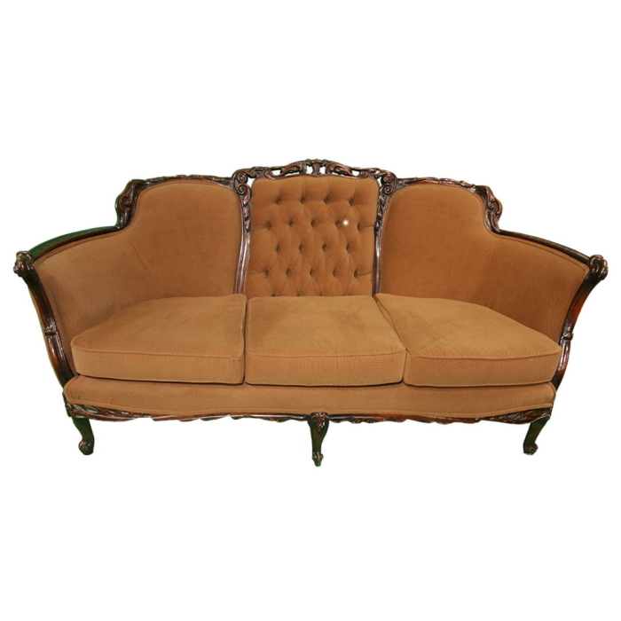Carved 3 seater sofa