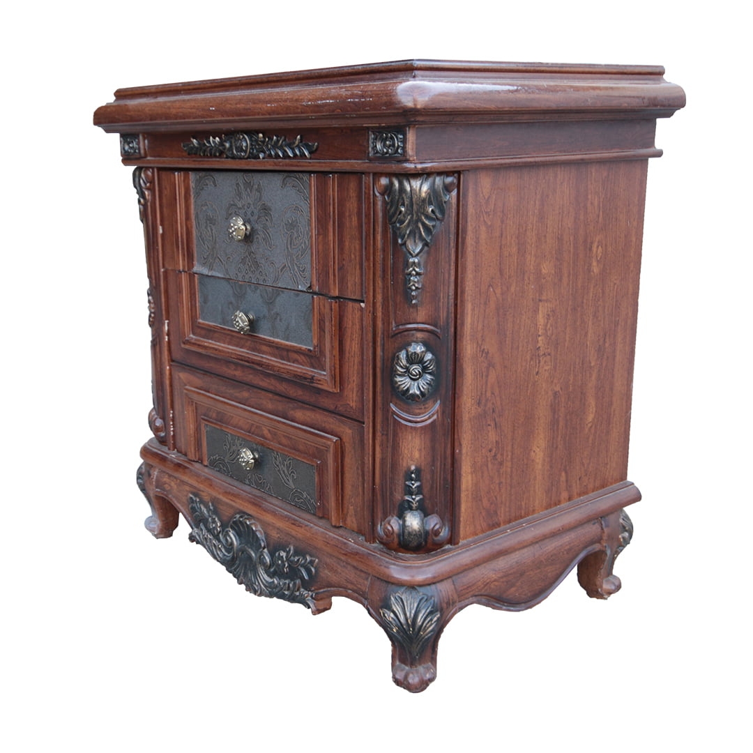 Contemporary Headboard with Pedestals Kings & Queens Antiques