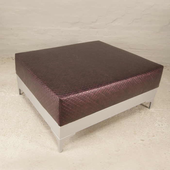 Burgundy ottoman