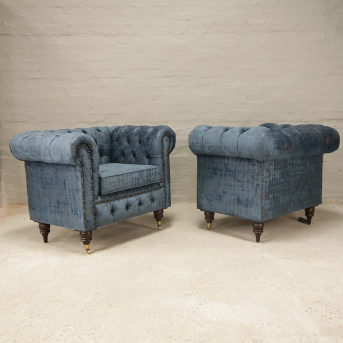 Lady Chesterfields in textured velvet
