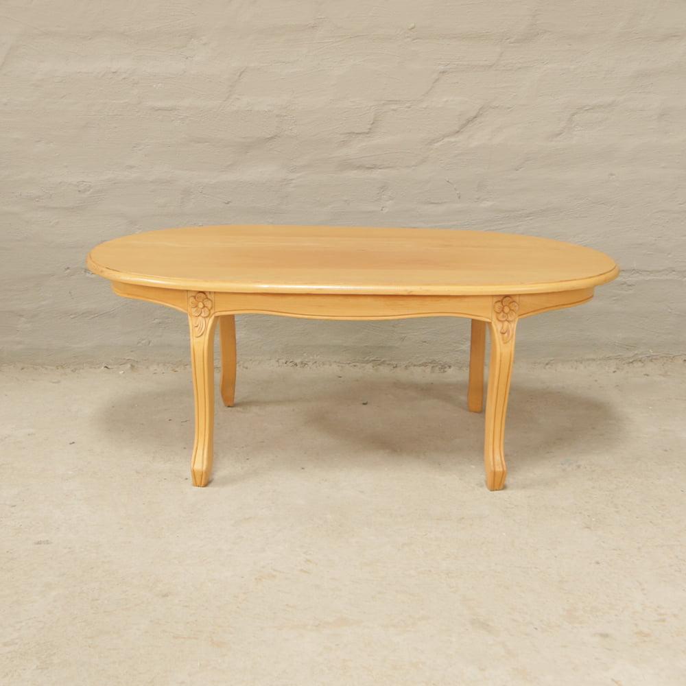beechwood oval coffee table