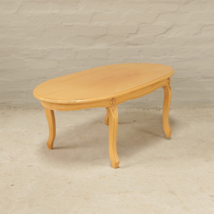 beechwood oval coffee table