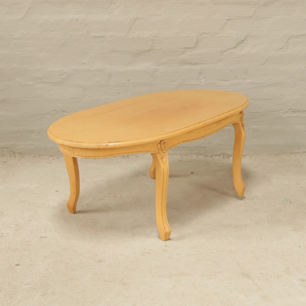 beechwood oval coffee table