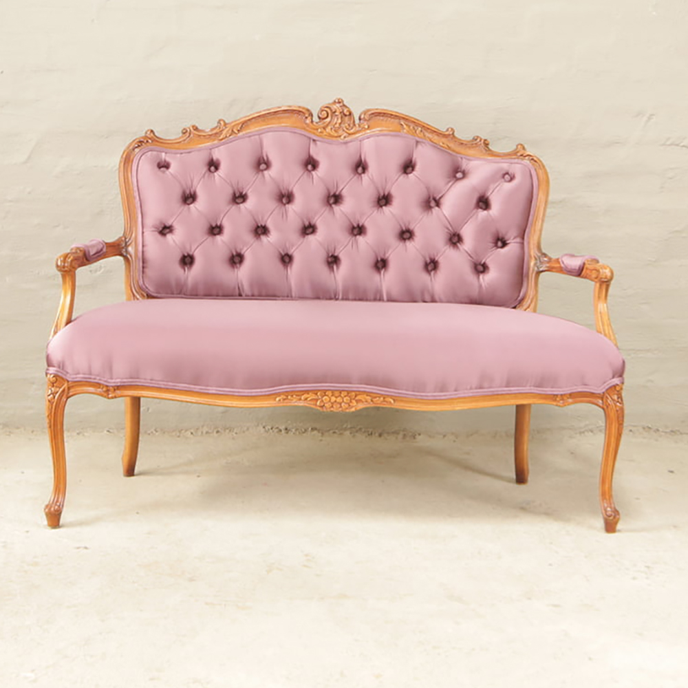 French walnut settee