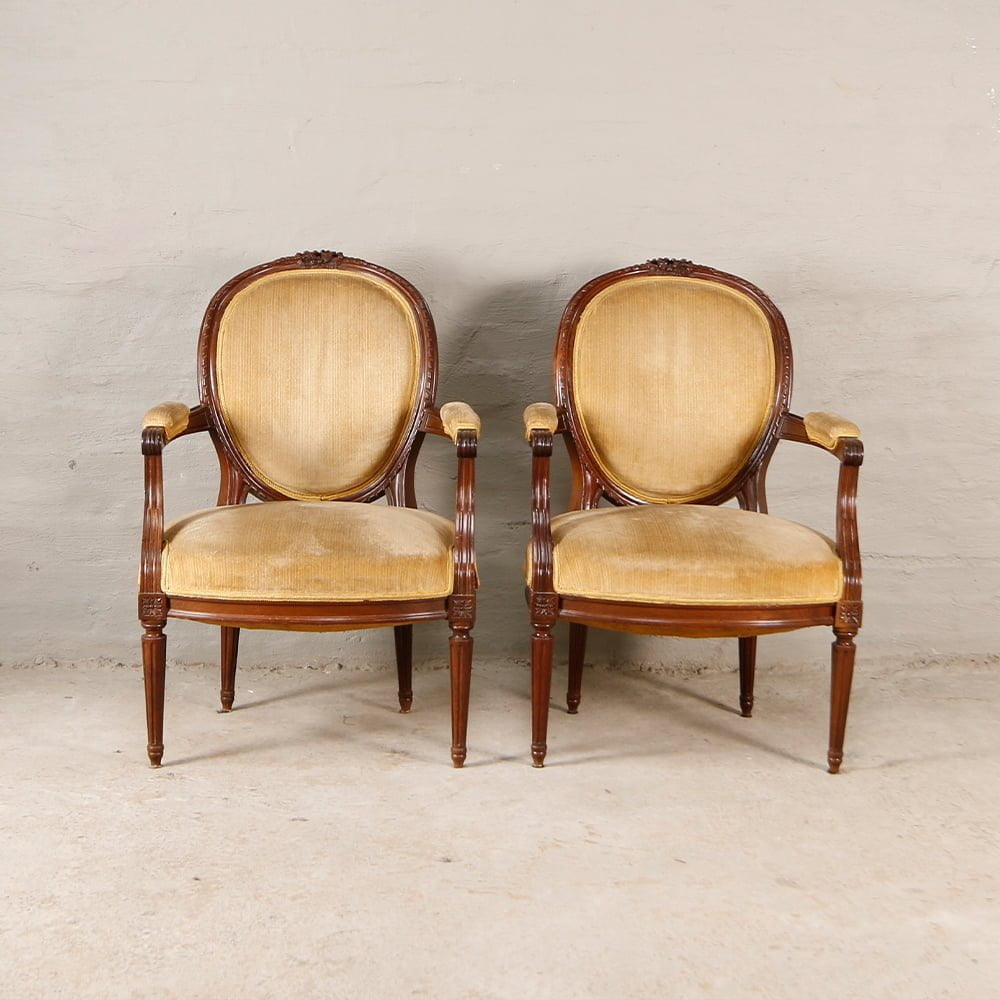 french carved napoleon chairs