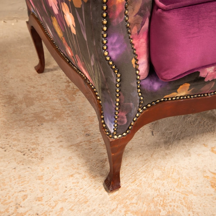 Queen Anne Floral Arm Chairs