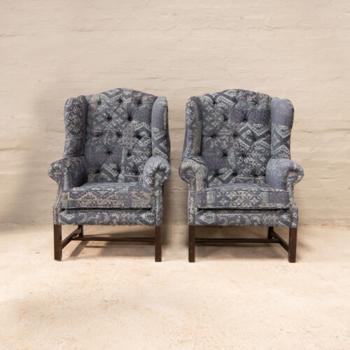 Large Chippendale wingbacks