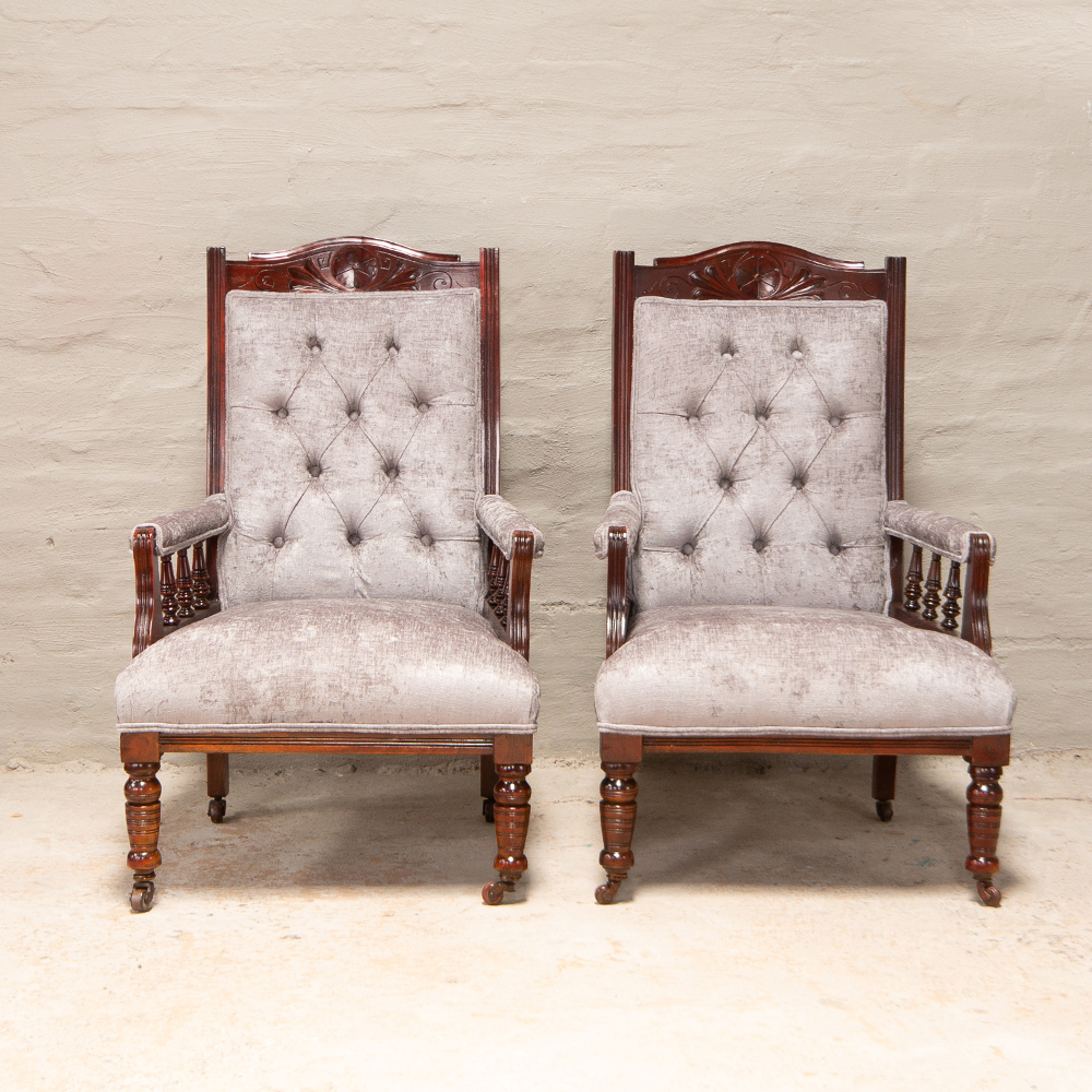 Edwardian style armchairs