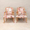 French carved armchairs