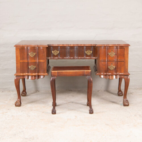 Stinkwood dressing table and stool