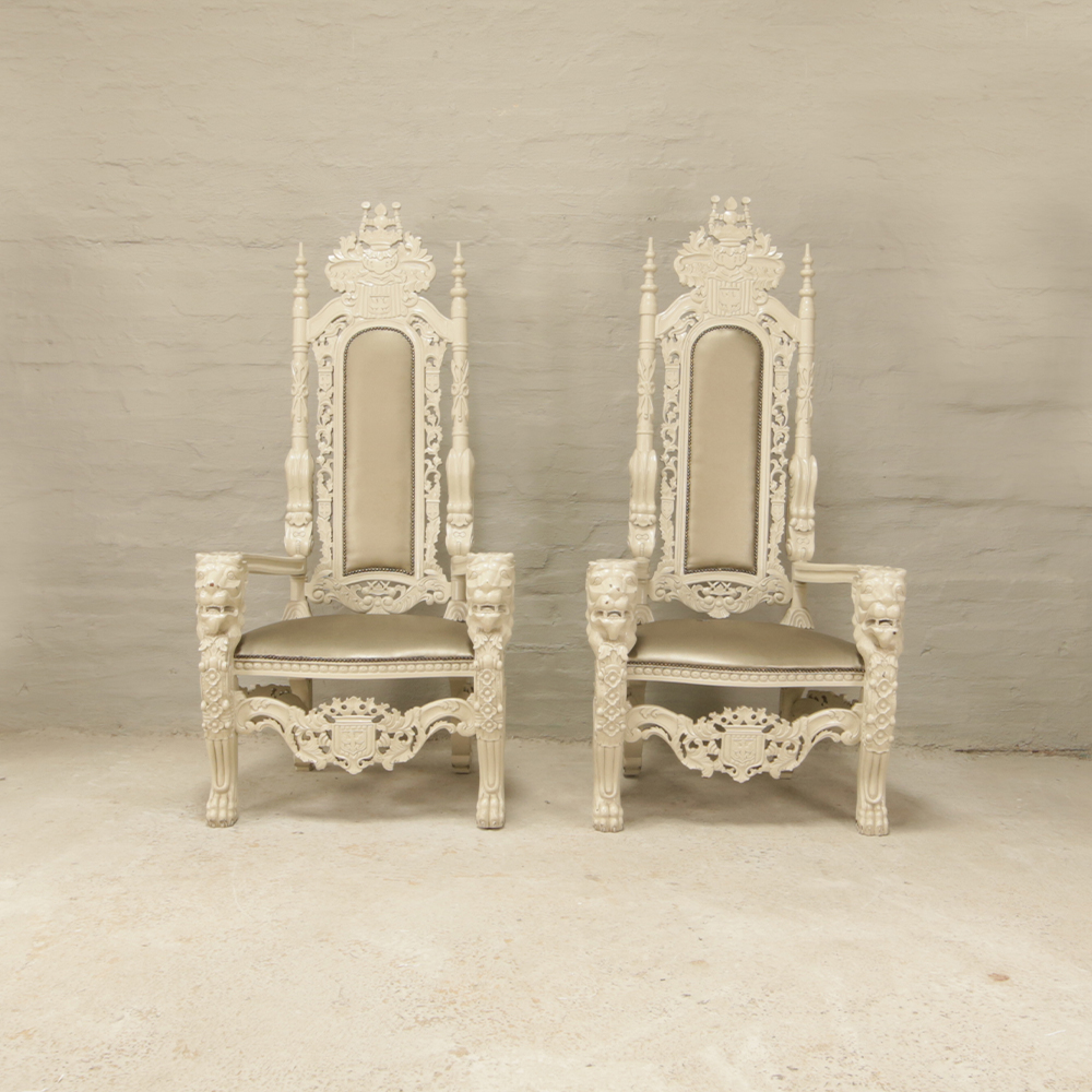 Throne chairs before