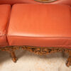 italian style carved 3 seater leather
