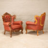 italian style carved 3 seater leather