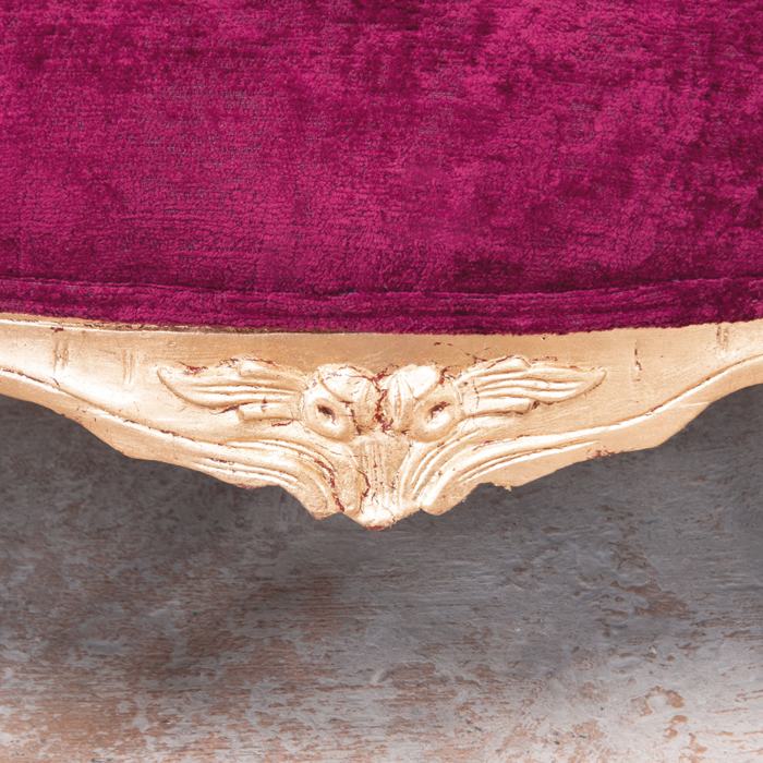 Pink Velvet Settee - Image 9
