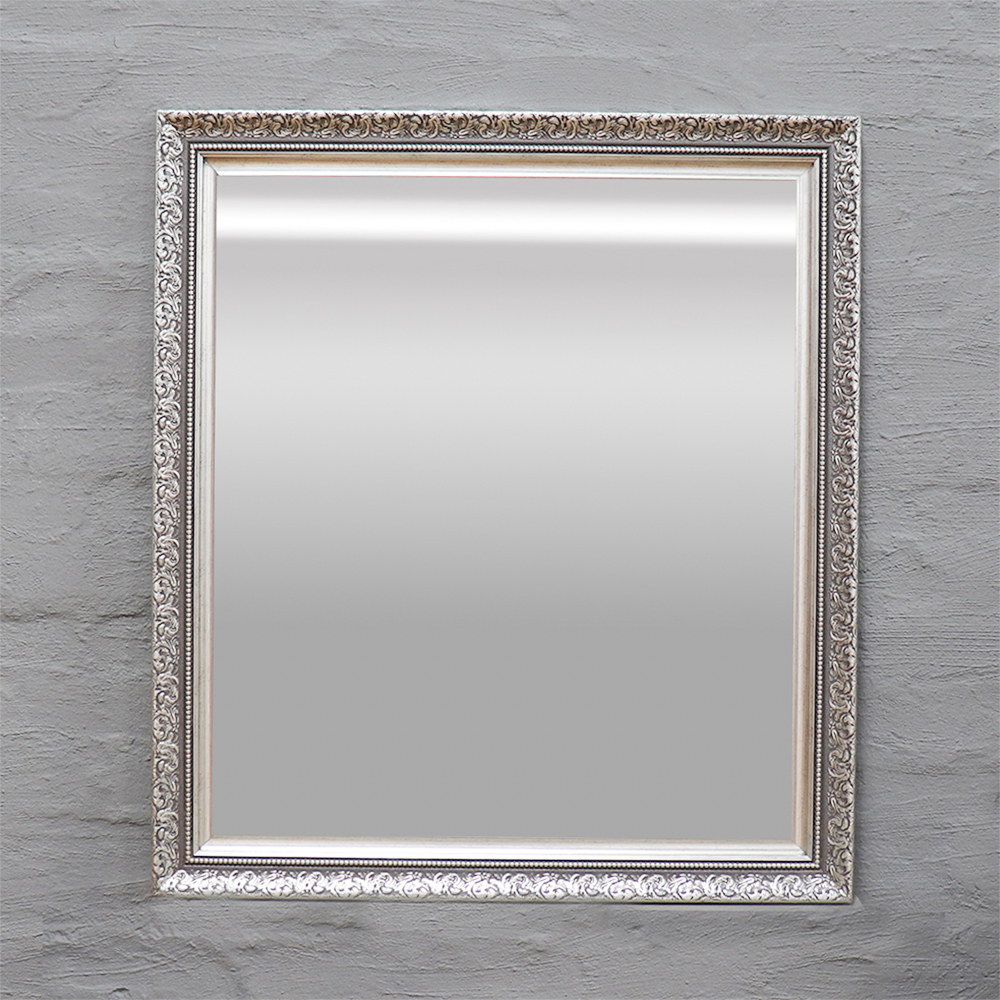 Silver square mirror