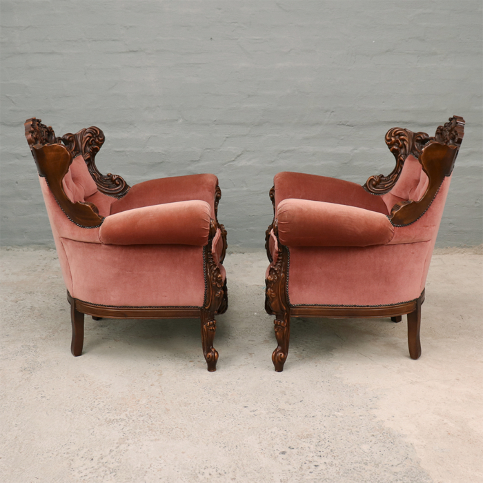 Heavily carved Armchairs - Image 3