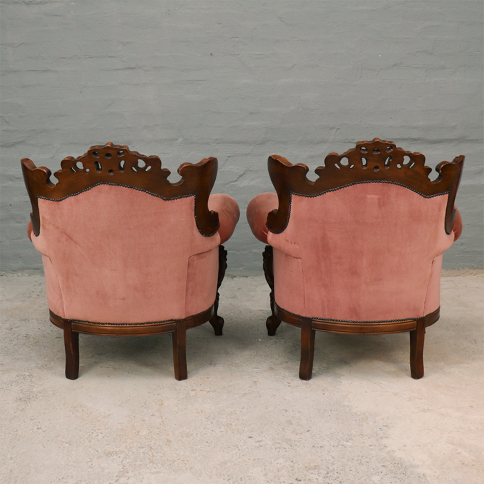 Heavily carved Armchairs - Image 4