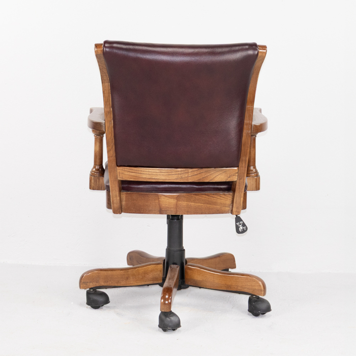 Vintage Leather Swivel Chair - Image 4