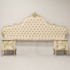 Decorative Headboard and Pedestals