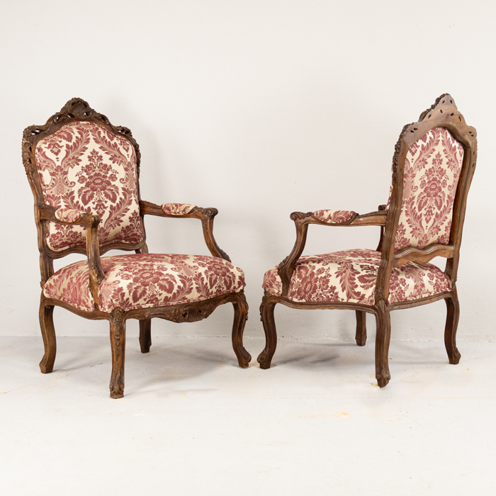 French Style Carved Chairs - Image 2