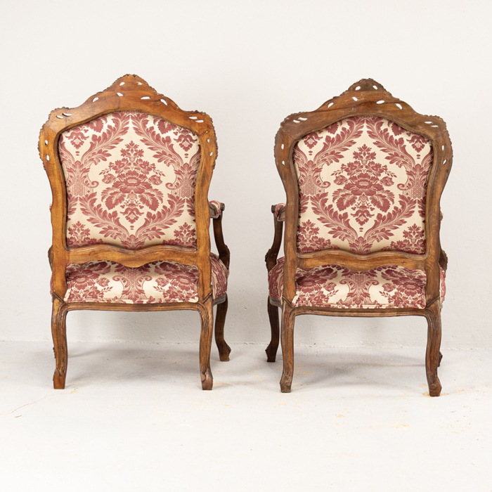 French Style Carved Chairs - Image 4