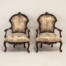 Carved chairs copper velvet
