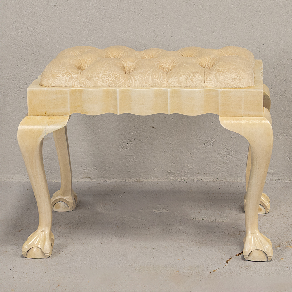Dressing table stool ivory