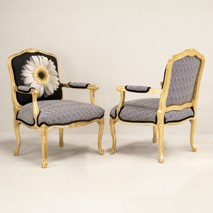 French Gilded Armchairs - Image 2