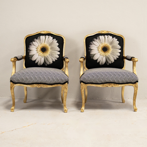 French Gilded Armchairs