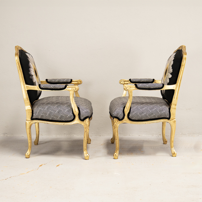 French Gilded Armchairs - Image 4