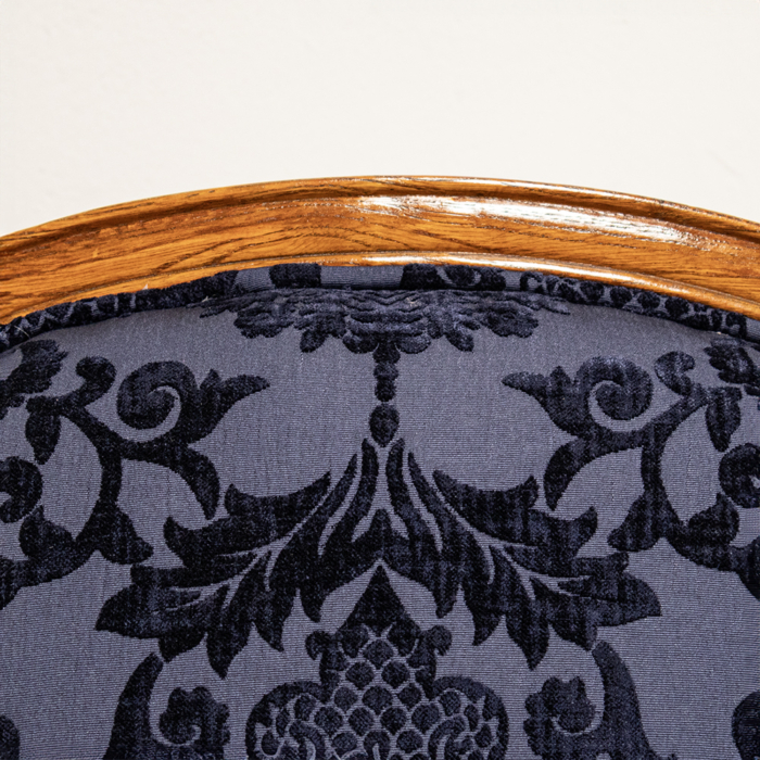 French Carved Chair with Footstool - Image 6